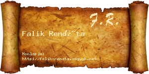 Falik Renáta névjegykártya